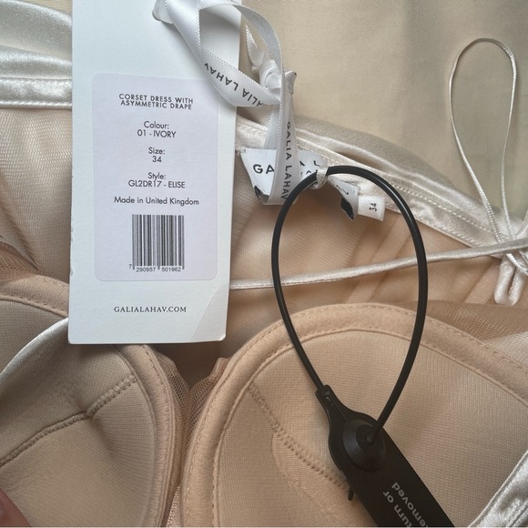 NEW! Galia Lahav- Elise Ivory Satin Asymmetric Strap Reception Size US 0 Bridal - Picture 12 of 14